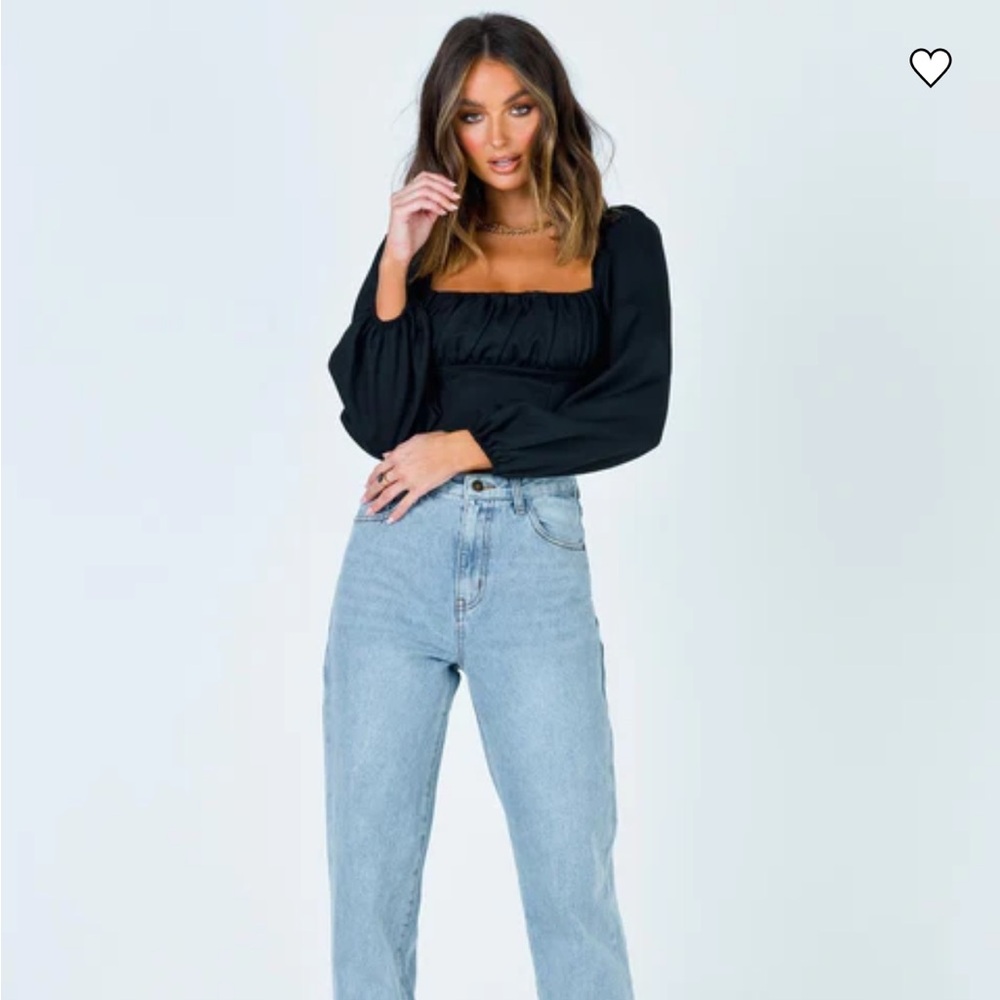 Princess Polly Ariah Long Sleeve Top Black